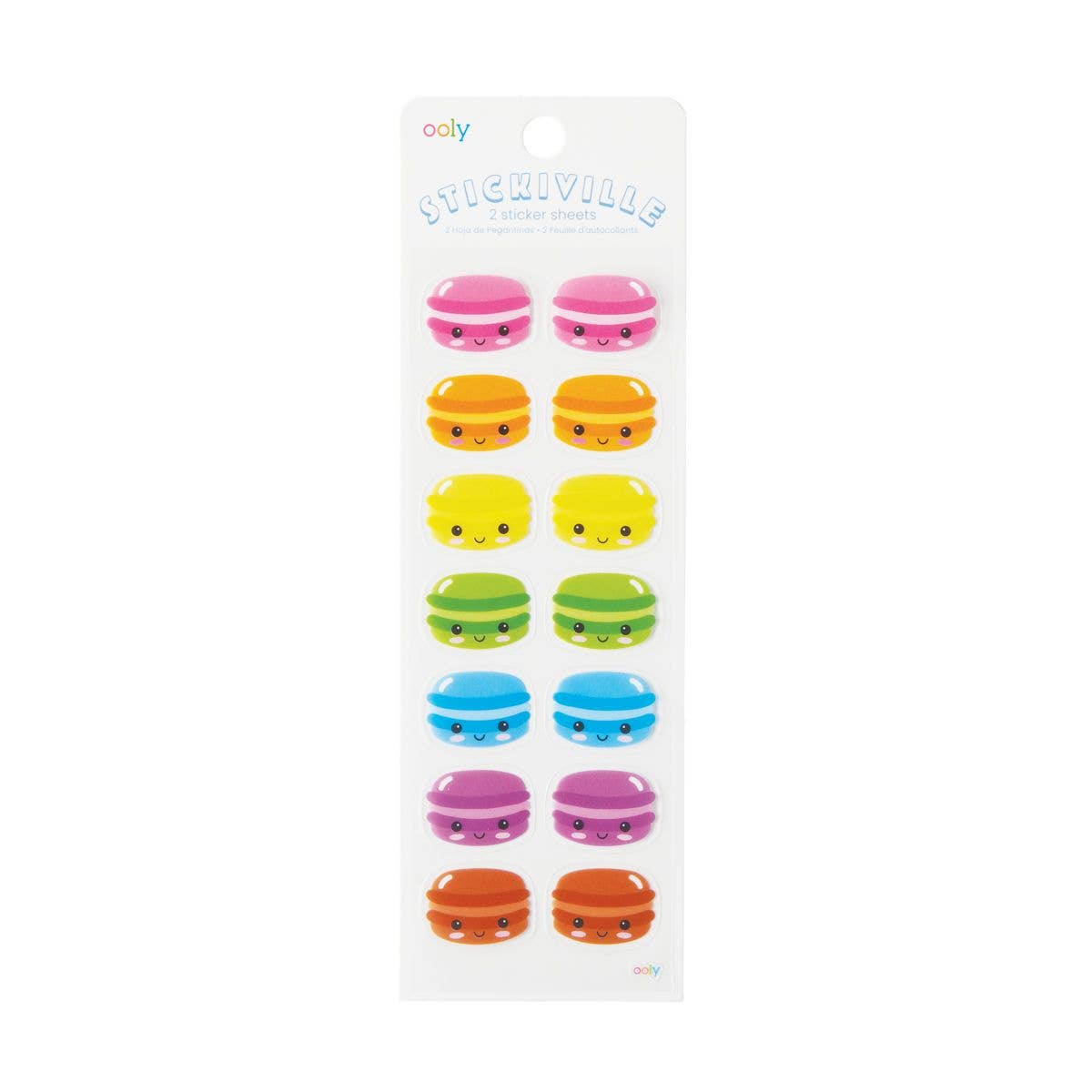 Stickiville: Skinny Stickers - Happy Macarons (2 Sheets)