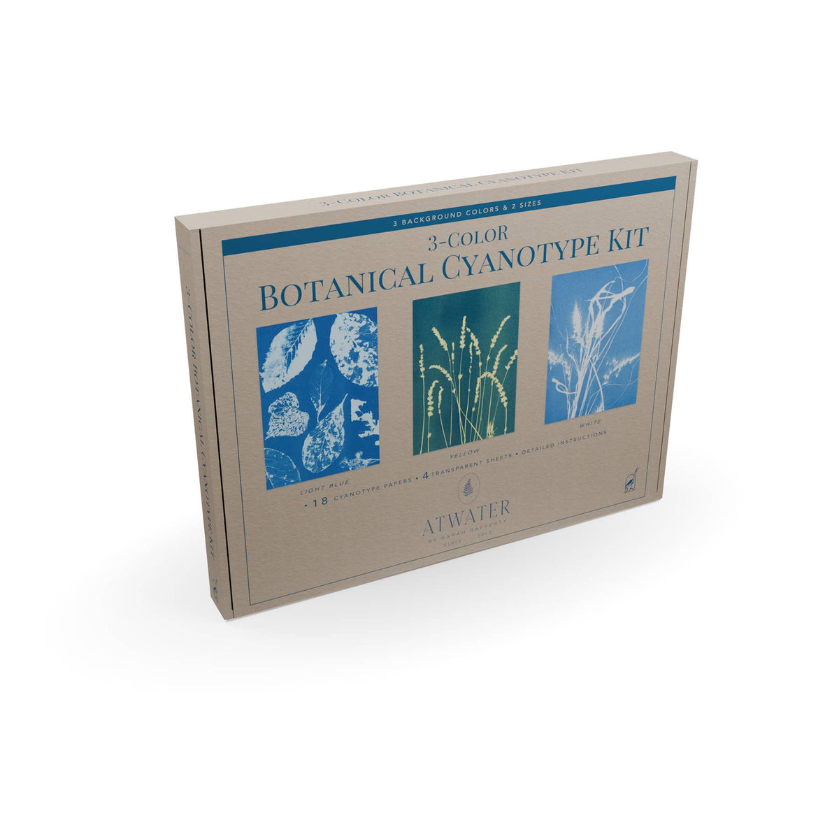 3-Color Botanical Cyanotype Kit: Beginner-Friendly DIY Kit