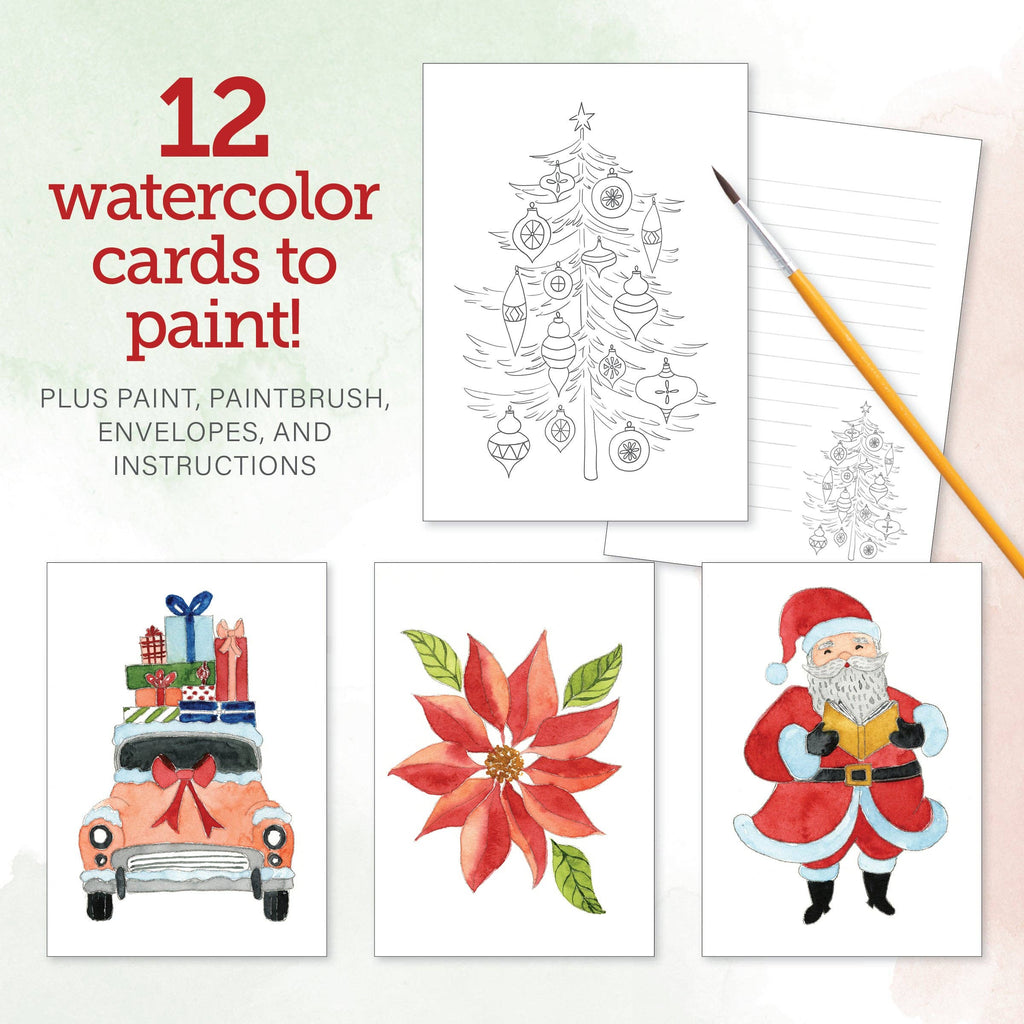 Watercolor the Easy Way Paint-Your-Own Watercolor Cards Christmas