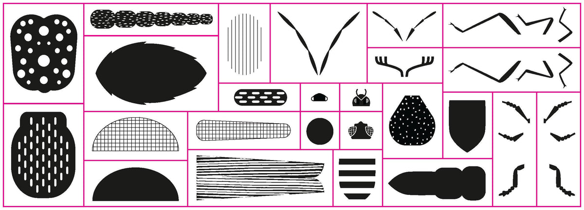 Make-Your-Own Bugs Rubber Stamp Set