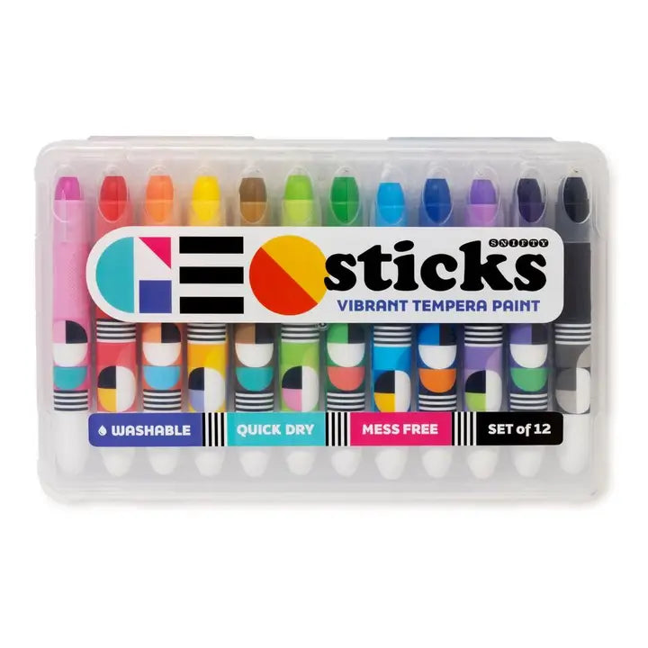 Geo Sticks Vibrant Tempera Paint Sticks - Brights